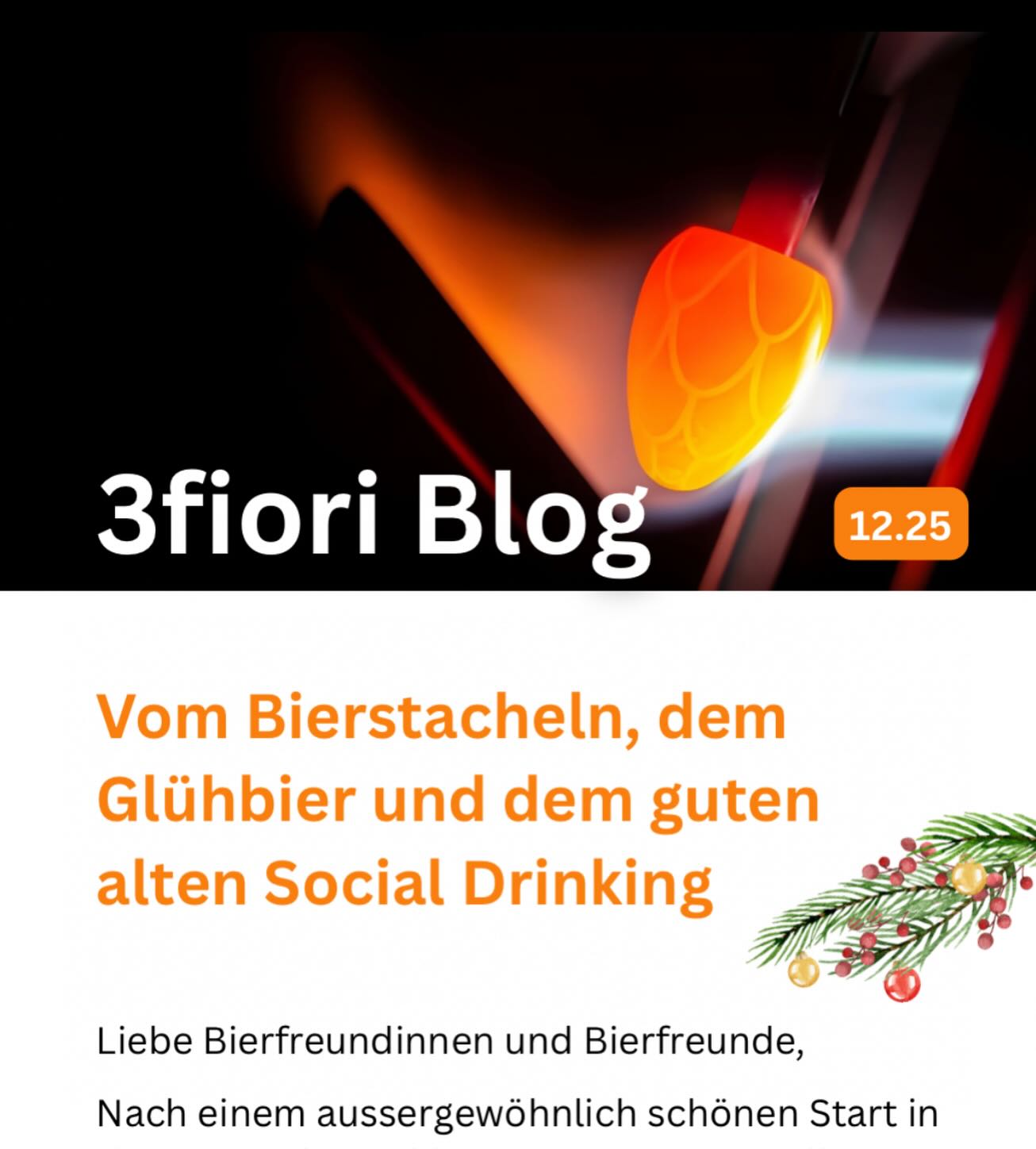 3fiori Blog 12.25. out now❗️🍻🎄
.
👉 „Link in Bio for more Infos!“
.
.
.
#3fiori #3fioriblog #3fioribeer #bierstacheln #glühbier #italiancraftbeer #focaccine #brixneraltstadt #weihnachtsmarktbrixen #visitbrixen #bestofbrixen #mercantinodinatale #beerandsnacks