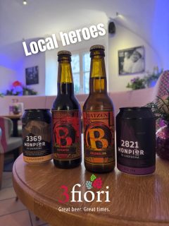 Our Local Heroes!
.
🍺 Colonial, IPA, Batzen Bräu Bozen
🍺 Vajolet 2821, Rye IPA, Monpiër, Gröden
🍺 Ur-Porter, Porter, Batzen Bräu Bozen
🍺 Schwarzenstein 3369, Schwarzbier, Monpiër, Gröden
.
.
#3fioribeer #monpier #batzenbräu #beerandsnacks #visitbrixen