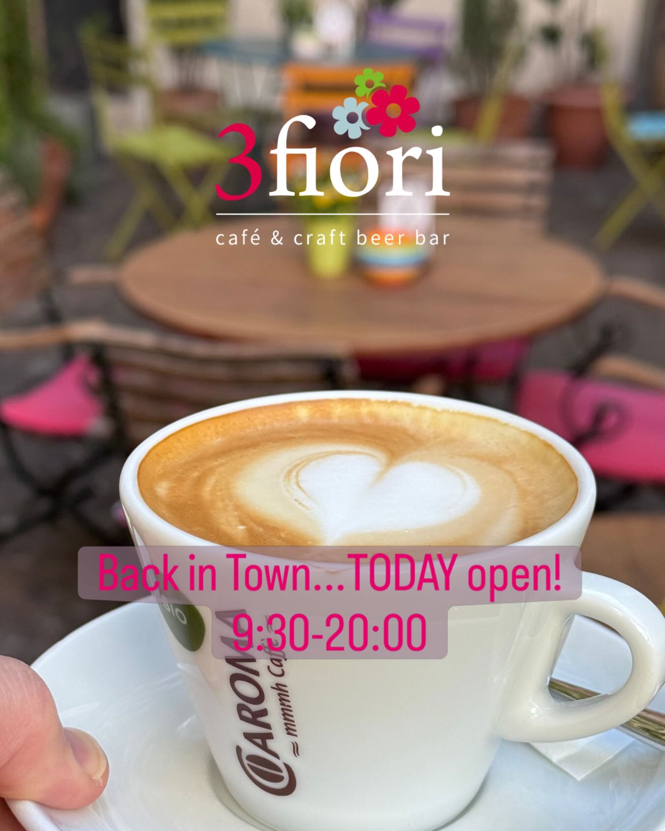 Ab heute wieder für Euch da! Siamo tornat!
.
.
👉 „Link in Bio für mehr Infos!“
.
#3fiori #altstadtbrixen #focaccine #südtirolercraftbeer #coffeeandcakes