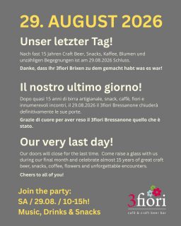 .
.
.
#3fiori #3fioribeer #bestofbrixen #altstadtbrixen #farewell